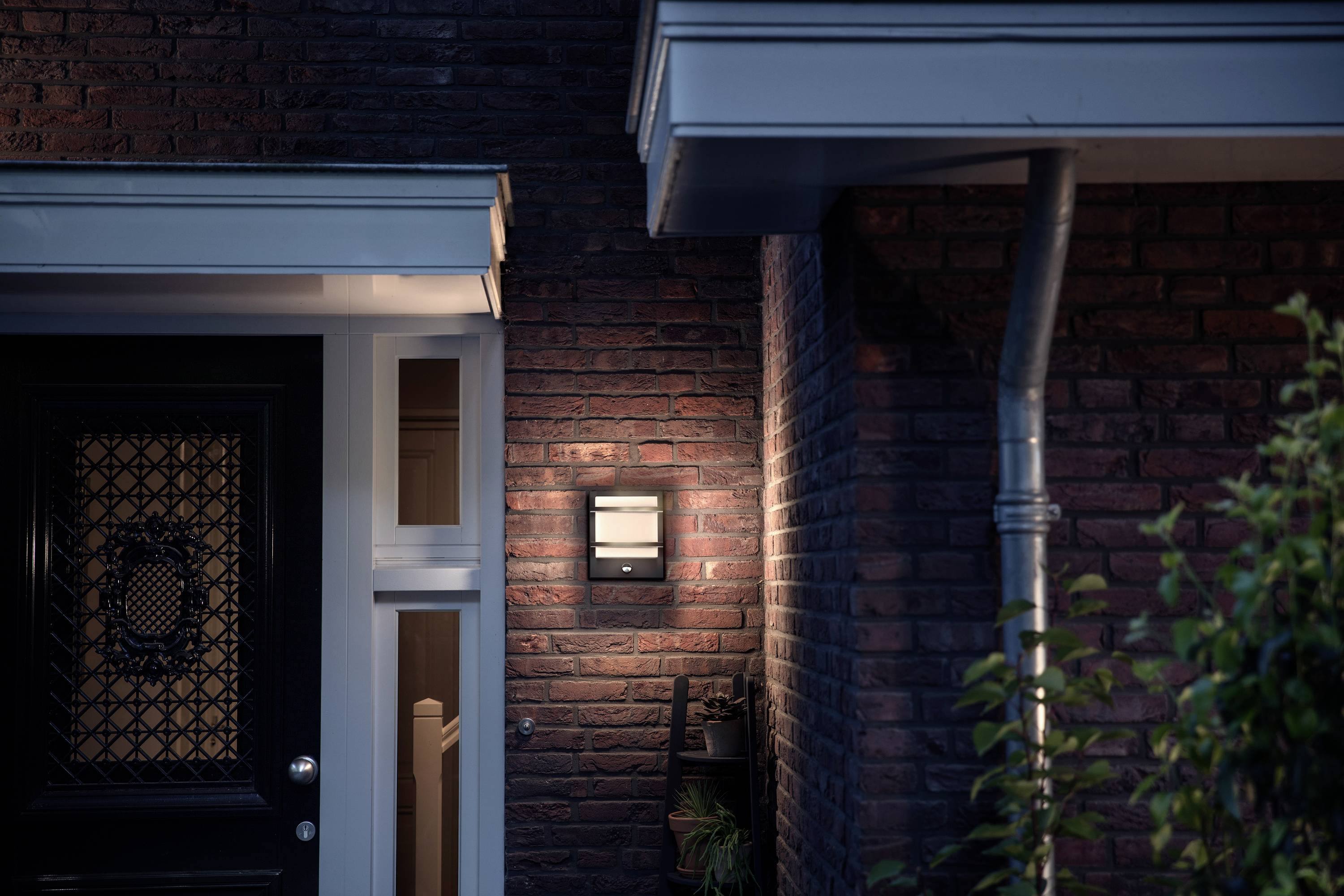 Philips LED Petronia 8720169263734 LED-Außenwandleuchte mit Bewegungsmelder LED 3.8 W Anthrazit