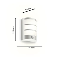 Philips LED Python 8720169263772 LED-Außenwandleuchte mit Bewegungsmelder LED 3.8 W Edelstahl Philips LED Python 8720169263772 LED-Außenwandleuchte mit Bewegungsmelder LED 3.8 W Edelstahl