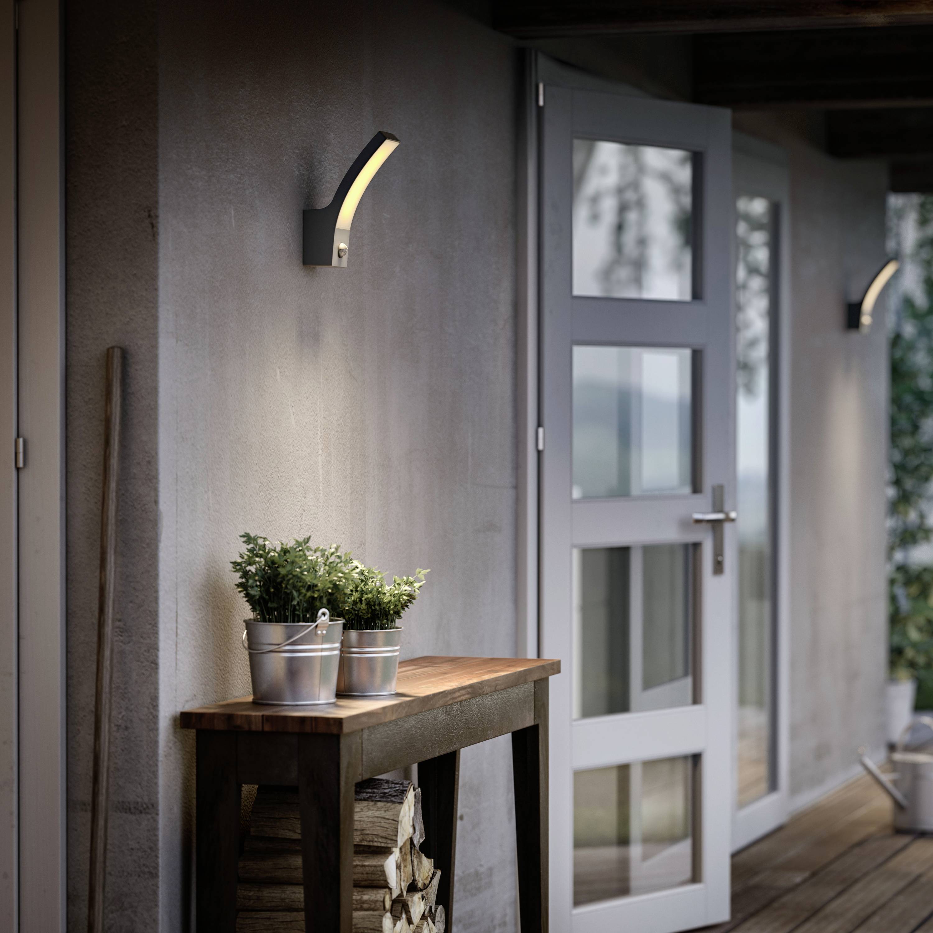 Philips LED Splay 8720169263819 LED-Außenwandleuchte mit Bewegungsmelder LED 3.8W Anthrazit