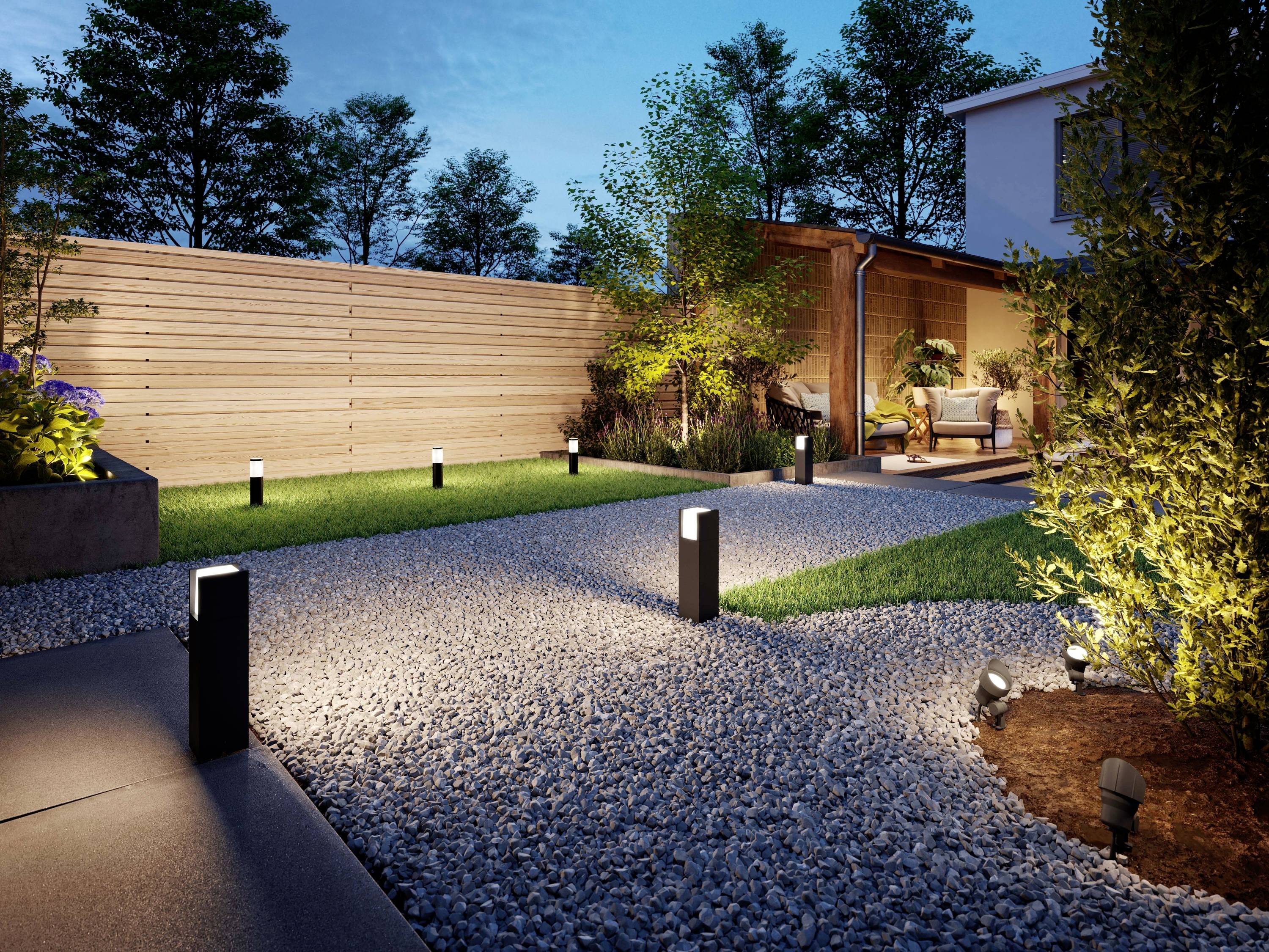 Philips LED Arbour 8720169278066 LED-Sockelleuchte LED 3.8W Anthrazit