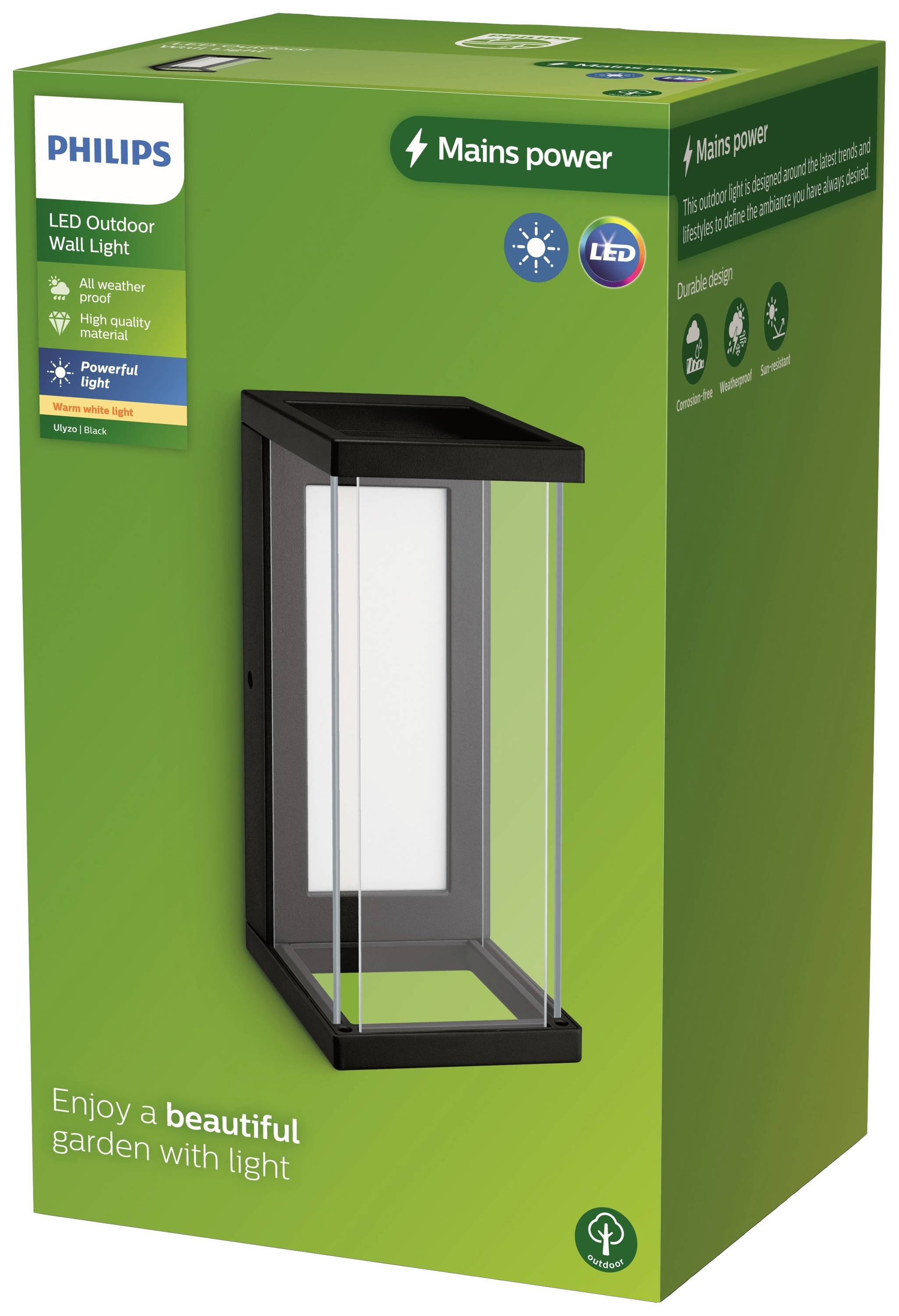 Philips LED Ulyzo 8720169266797 LED-Außenwandleuchte LED 12W Schwarz