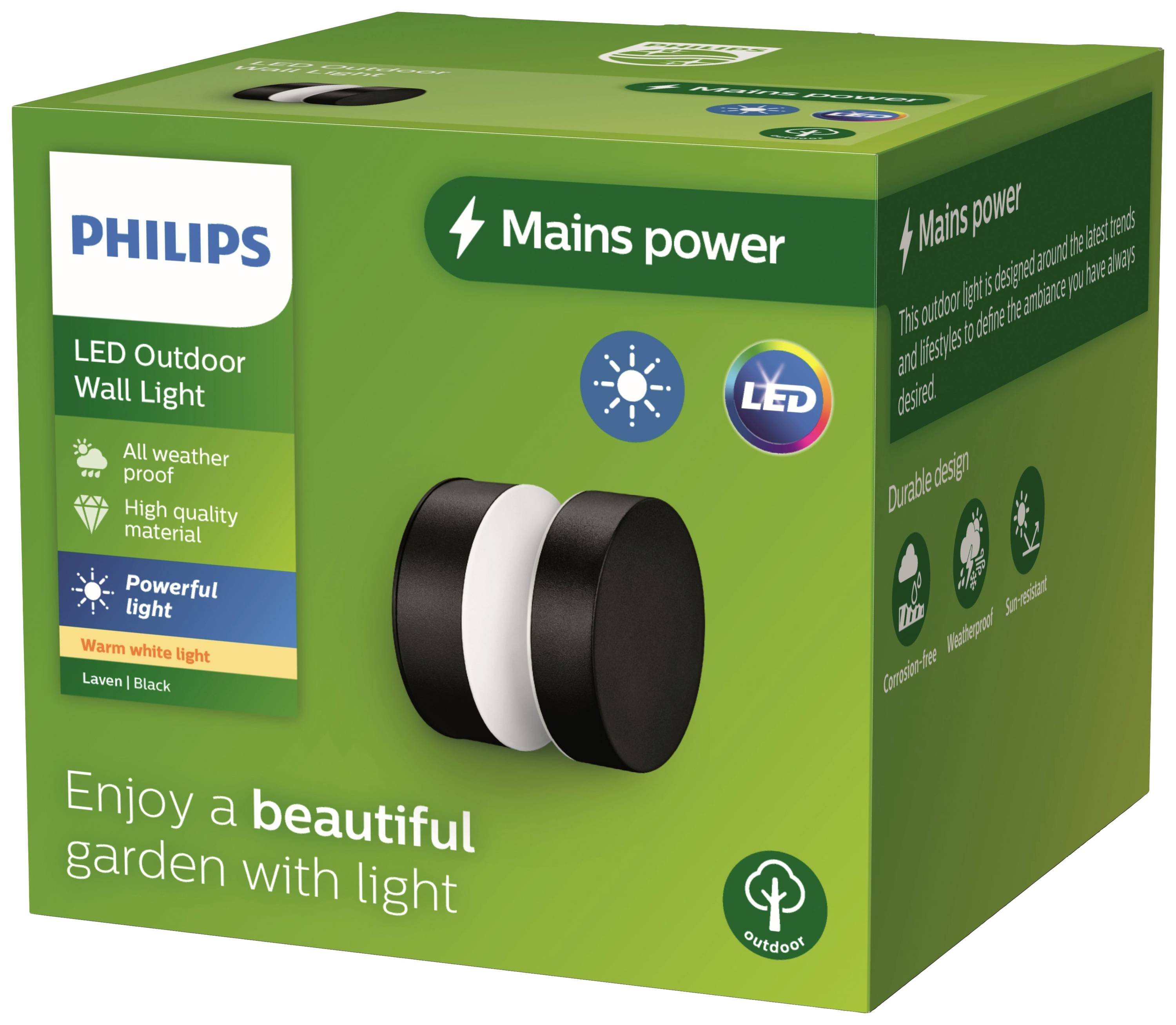 Philips LED Laven 8720169266636 Außenwandleuchte LED 6W Schwarz