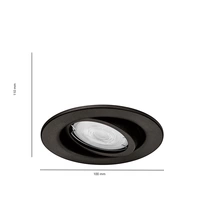Philips LED 8720169266858 Fresco LED-Einbauleuchte GU10 4.6W Schwarz Philips LED 8720169266858 Fresco LED-Einbauleuchte GU10 4.6W Schwarz