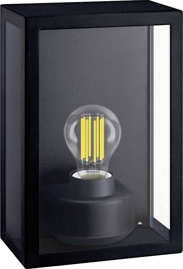 Philips LED Alzor 8720169266414 Außenwandleuchte E27 Schwarz