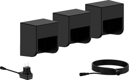 Led Wandleuchte Gardenlink Starter-Set in Schwarz 3x 15W - black - Philips