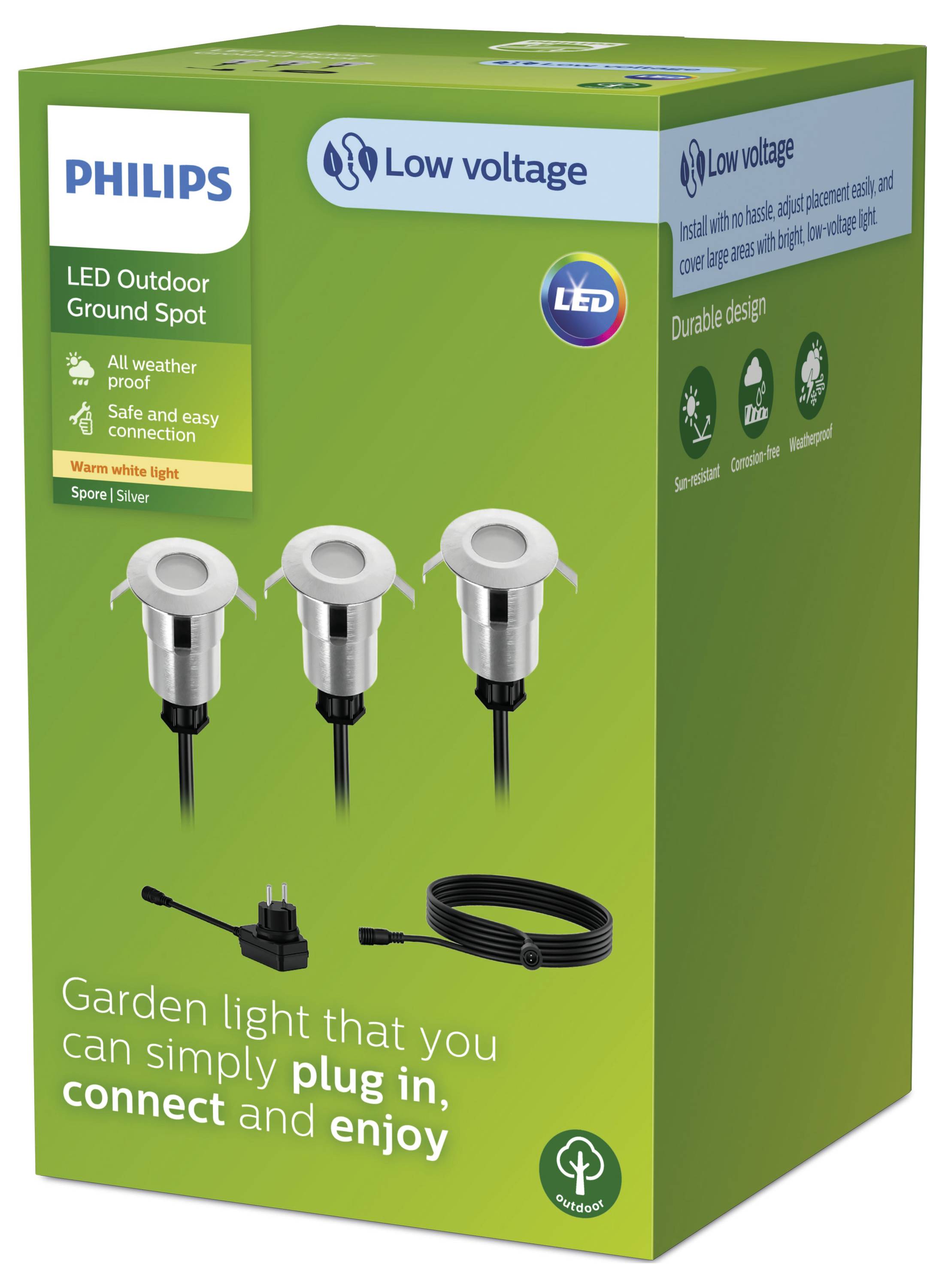 Philips LED 8720169269453 Spore GardenLink LED-Deckenstrahler LED 3 W Edelstahl