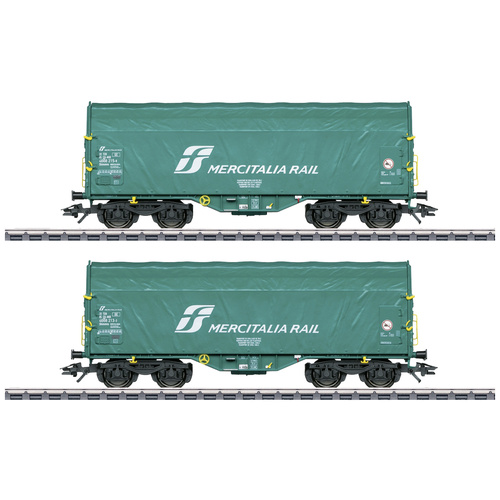 Märklin 47228 H0 2er-Set Schiebeplanenwagen Shimmns der Mercitalia Rail S.r.l