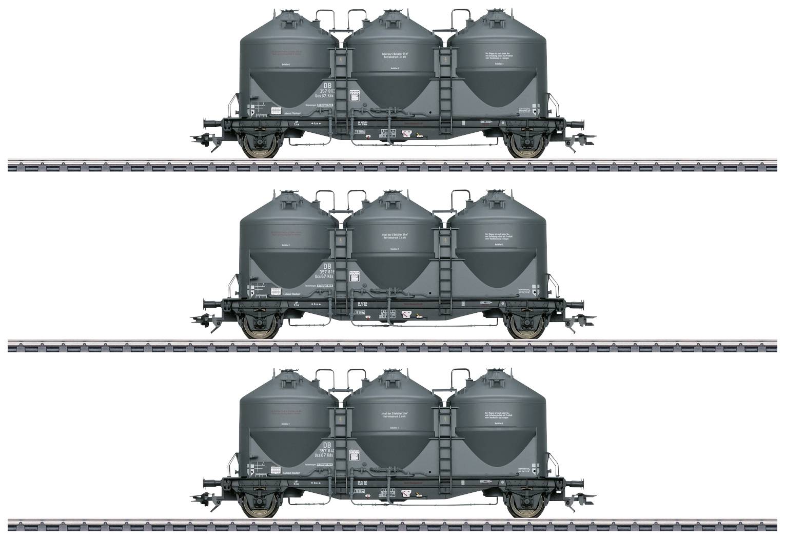 Märklin 48264 H0 3er-Set Staubsilowagen Kds 67 der DB