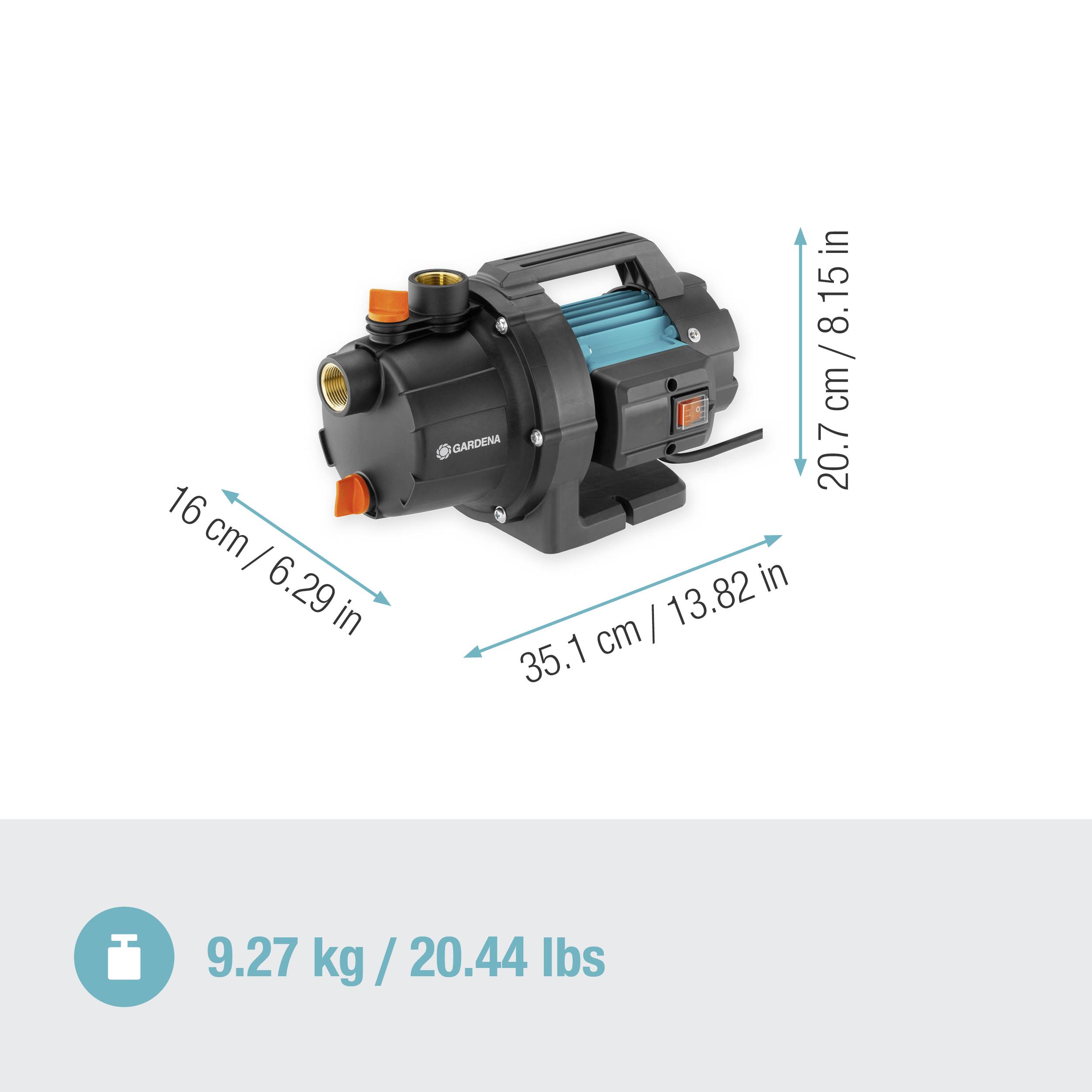 GARDENA 3000/4 Basic Set Gartenpumpe 3000 l/h 35 m