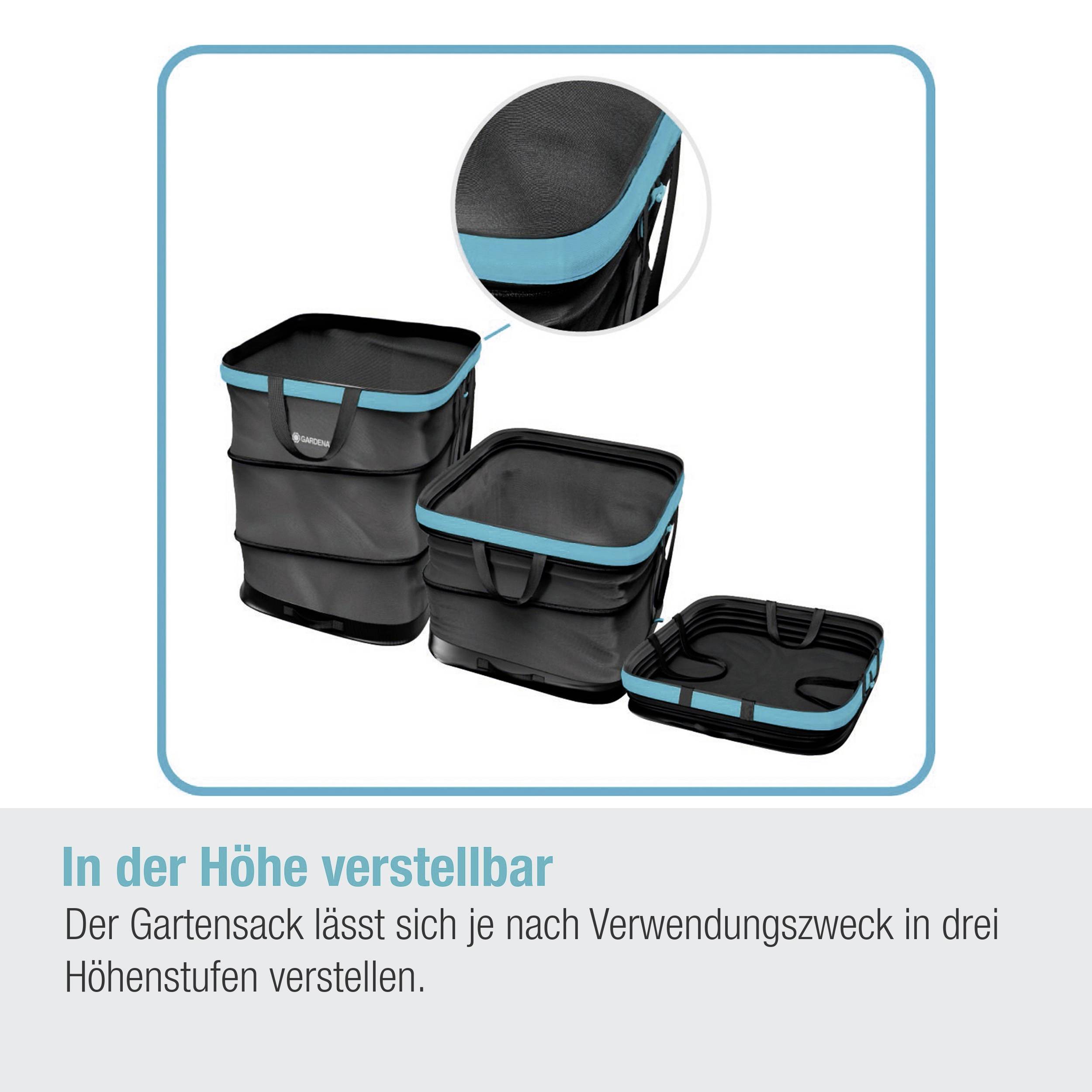 GARDENA 11716-20 Gartenabfallsack 220l Schwarz/Türkis