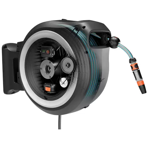 GARDENA Power Roll XXL 18647-55 40m 1 St. Grau-Weiß Akku-Wand-Schlauchbox GARDENA Power Roll XXL 18647-55 40m 1 St. Grau-Weiß Akku-Wand-Schlauchbox