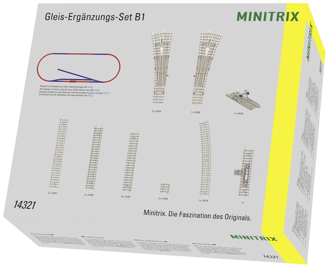 MiniTrix 14321 N Gleis Ergänzungs-Set, Betonschwelle 1St.