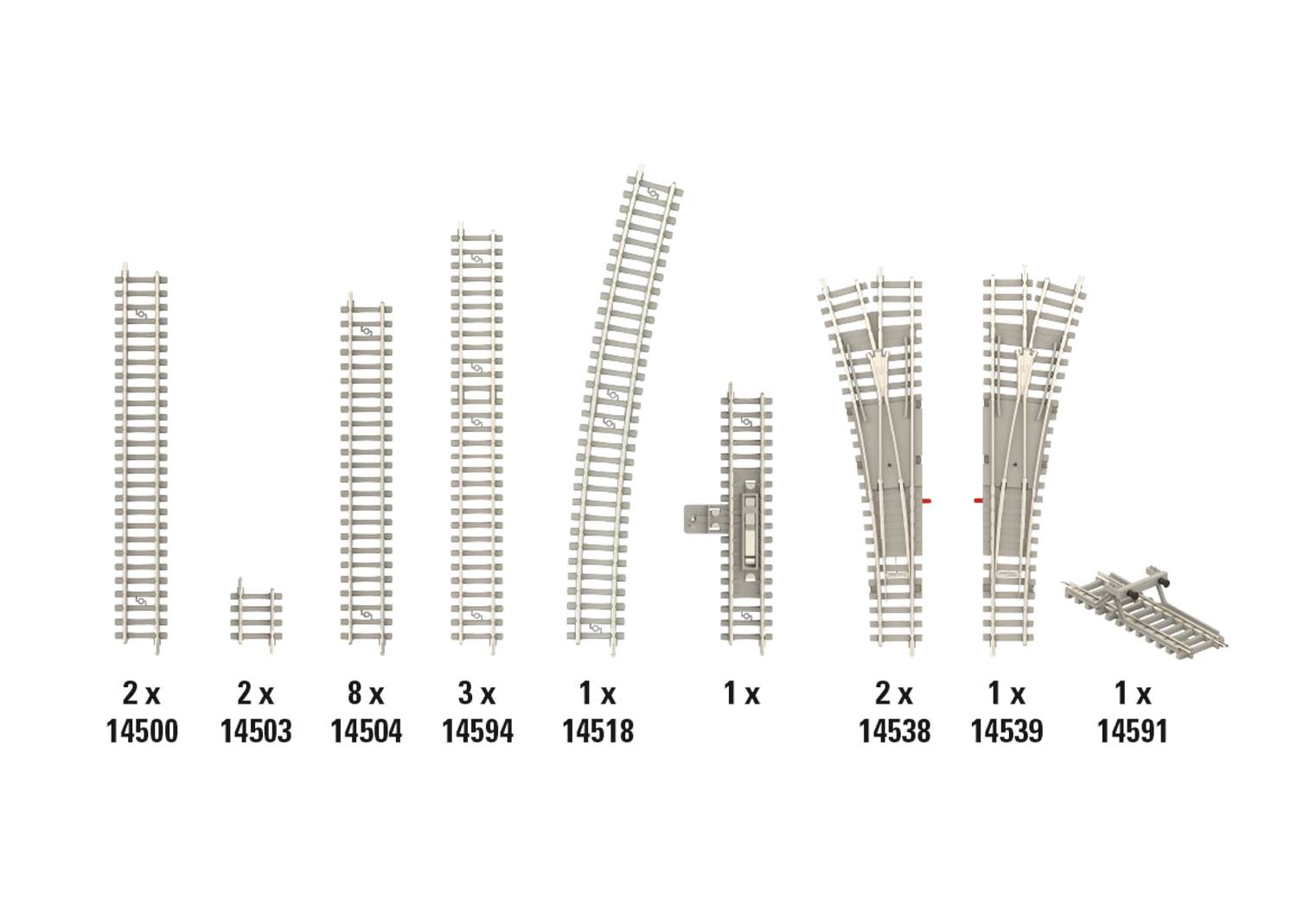 MiniTrix 14321 N Gleis Ergänzungs-Set, Betonschwelle 1St.
