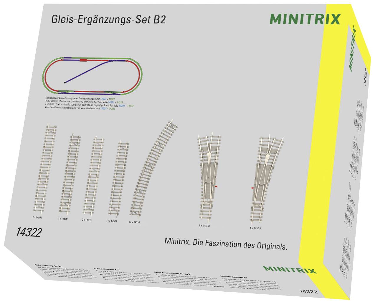 MiniTrix 14322 N Gleis Ergänzungs-Set, Betonschwelle 1St.