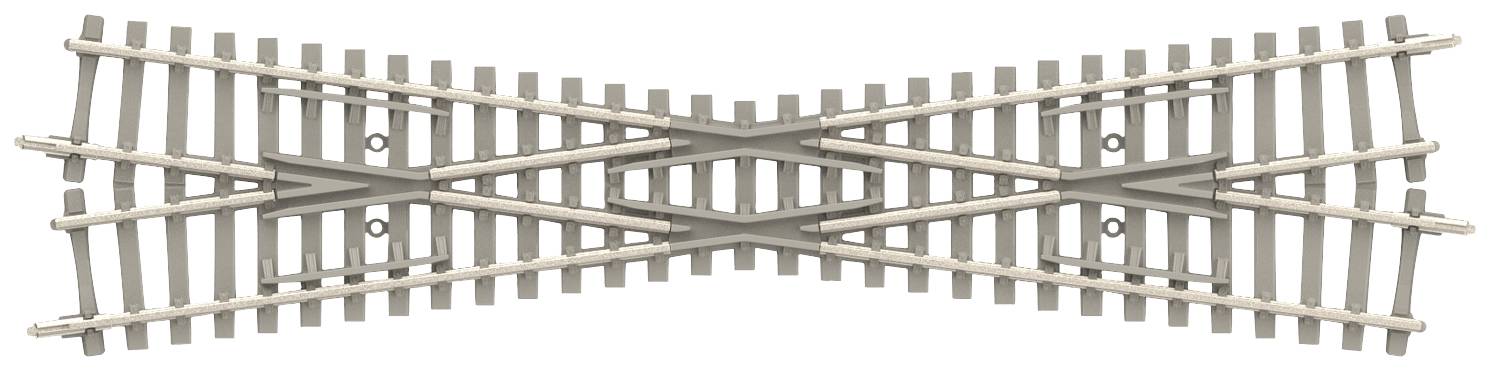 MiniTrix 14573 N Gleis Kreuzung, Betonschwelle 129.8mm 15° 1St.
