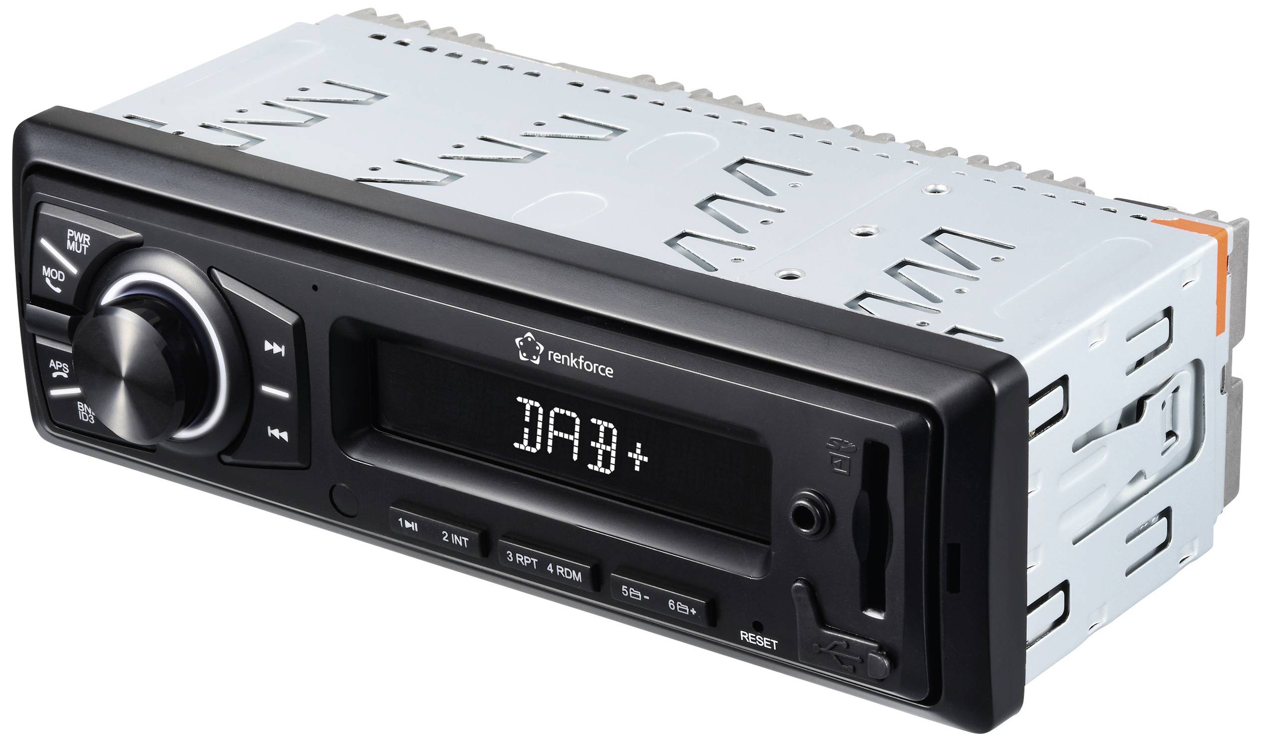 Renkforce RF-ARAR-400 Autoradio inkl. DAB-Antenne, DAB+ Tuner, Bluetooth®-Freisprecheinrichtung