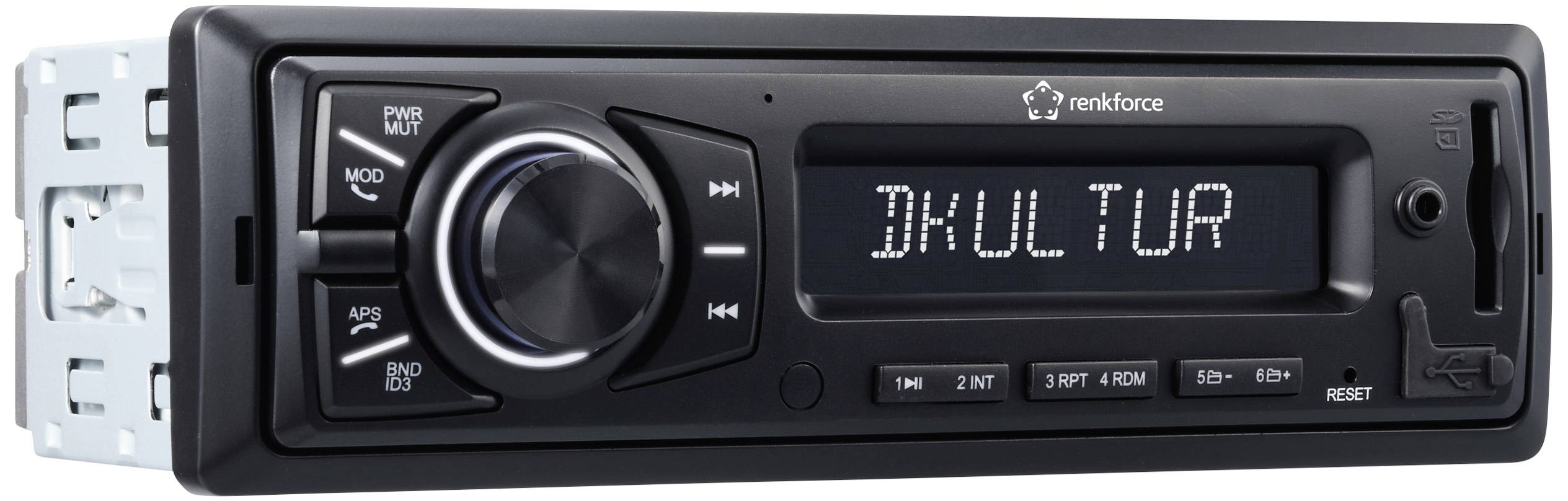 Renkforce RF-ARAR-400 Autoradio inkl. DAB-Antenne, DAB+ Tuner, Bluetooth®-Freisprecheinrichtung