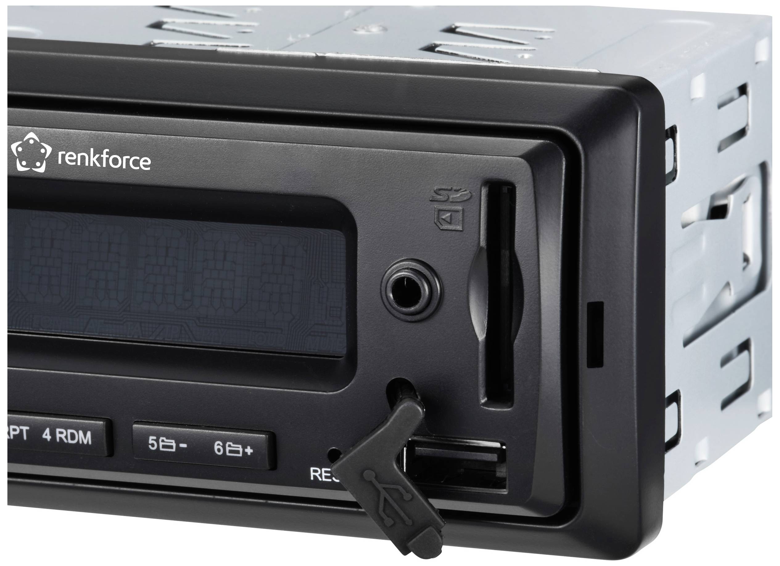Renkforce RF-ARAR-400 Autoradio inkl. DAB-Antenne, DAB+ Tuner, Bluetooth®-Freisprecheinrichtung