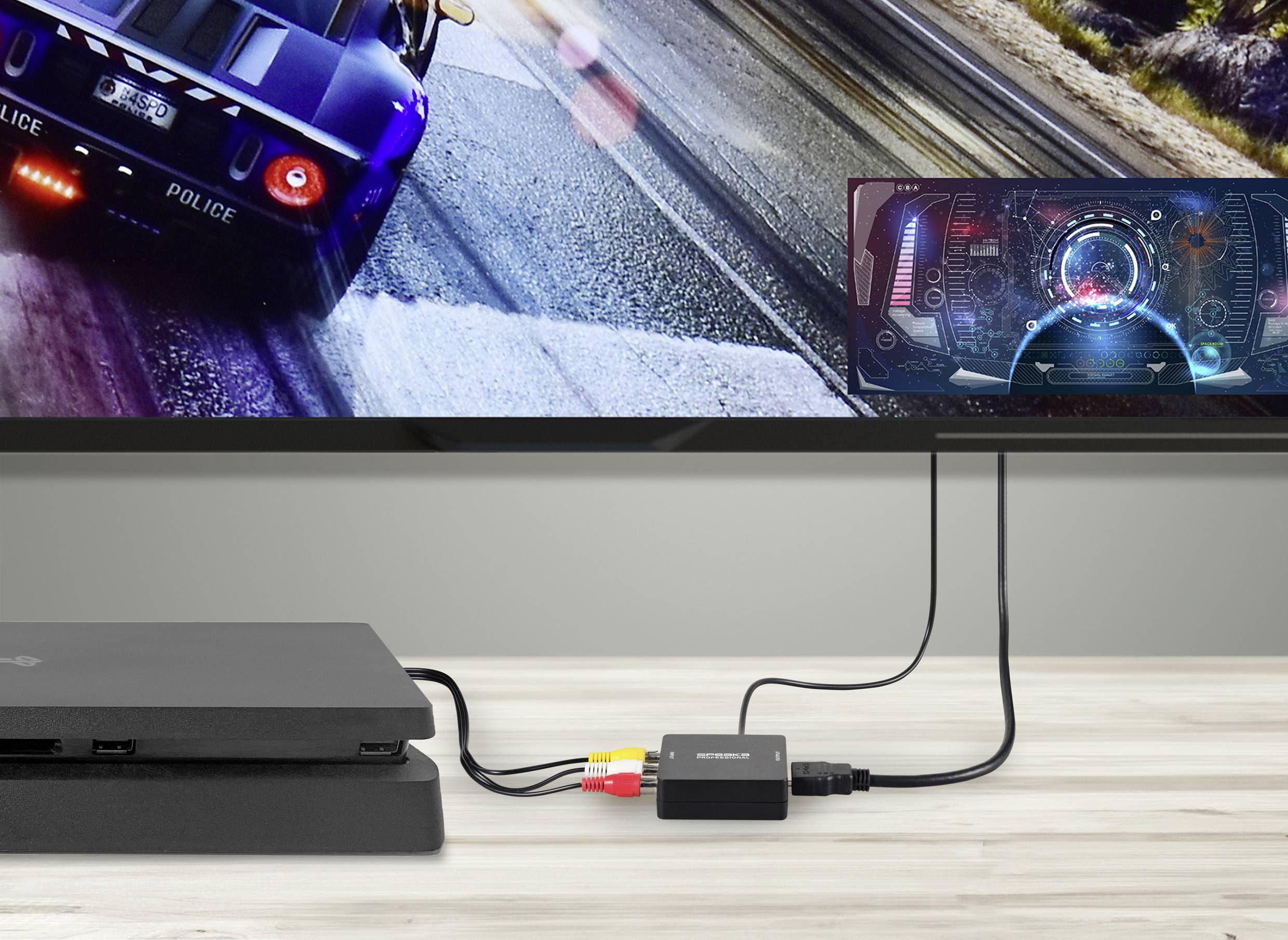 SpeaKa Professional AV Konverter [Cinch - HDMI] 1920 x 1080 Pixel