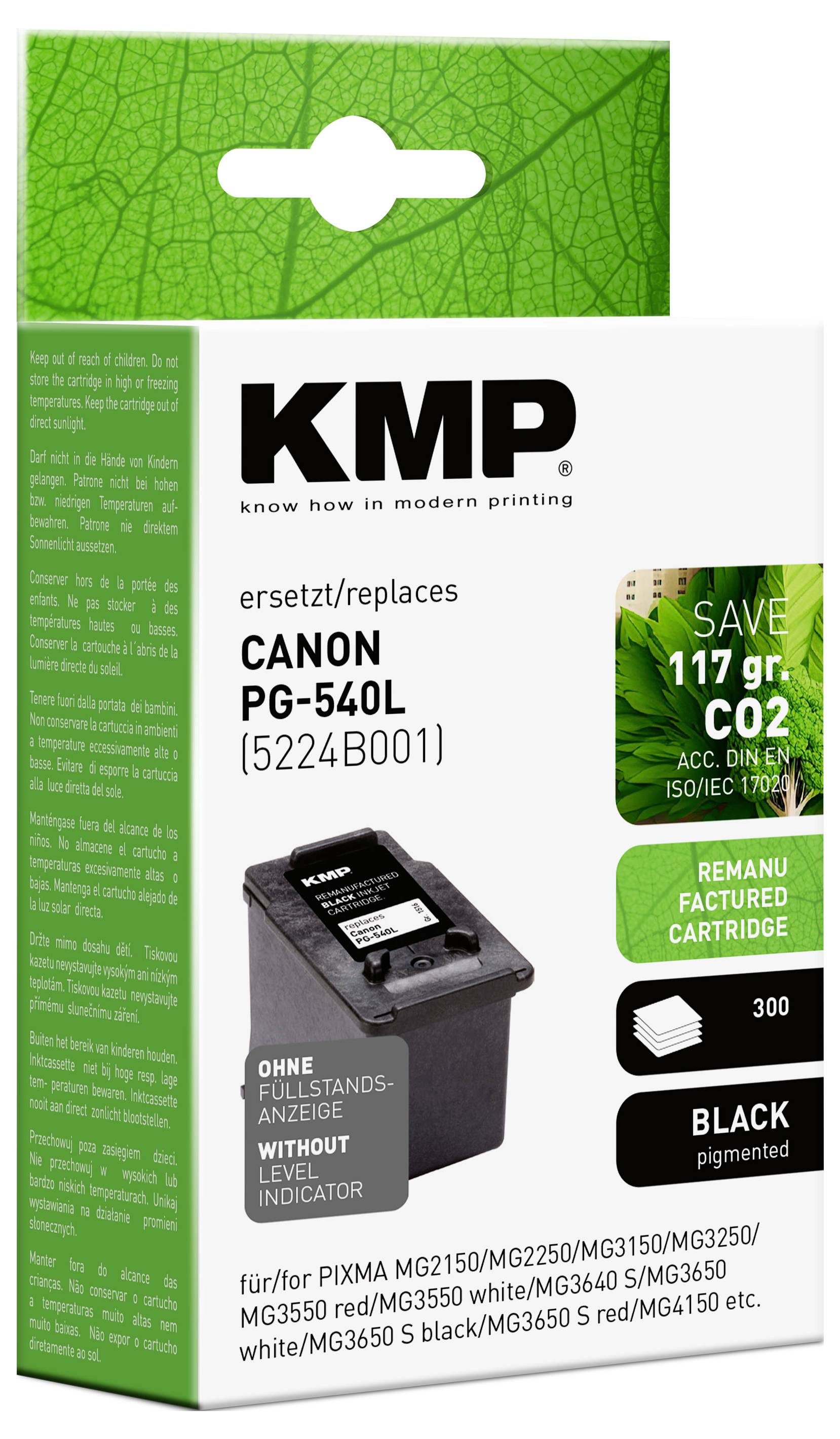 KMP Druckerpatrone ersetzt Canon PG-540L Kompatibel Schwarz 1516,4401 1516,4401
