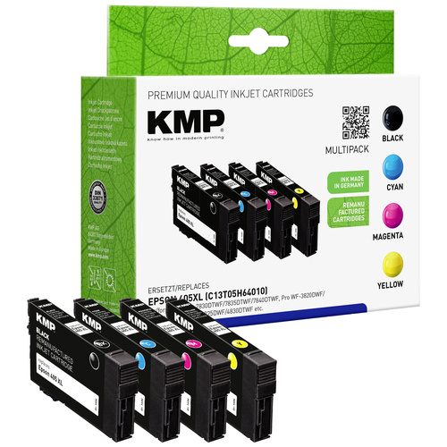 KMP Druckerpatrone ersetzt Epson 405XL, T05H6, T05H1, T05H2, T05H3, T05H4 Kompatibel Kombi-Pack Sch