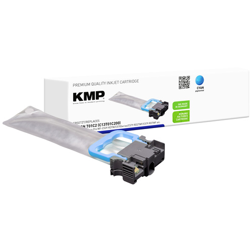 KMP Druckerpatrone ersetzt Epson T01C2 XL Kompatibel Cyan 1663,4003