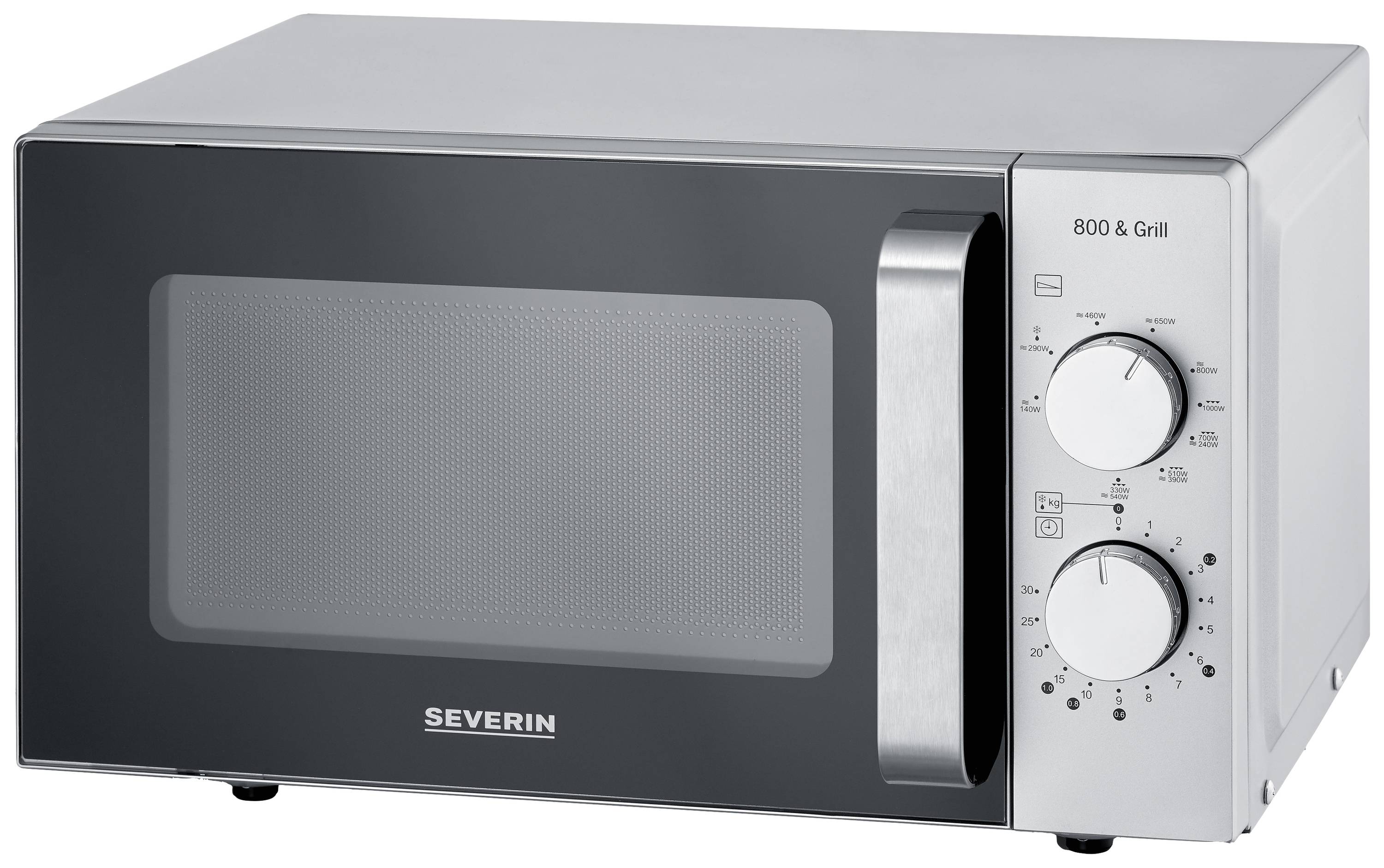 Einbau Mikrowelle Mit Heißluft Und Grill Ohne Drehteller Severin MW 7768 Mikrowelle Schwarz/Edelstahl 800W Grillfunktion, ohne