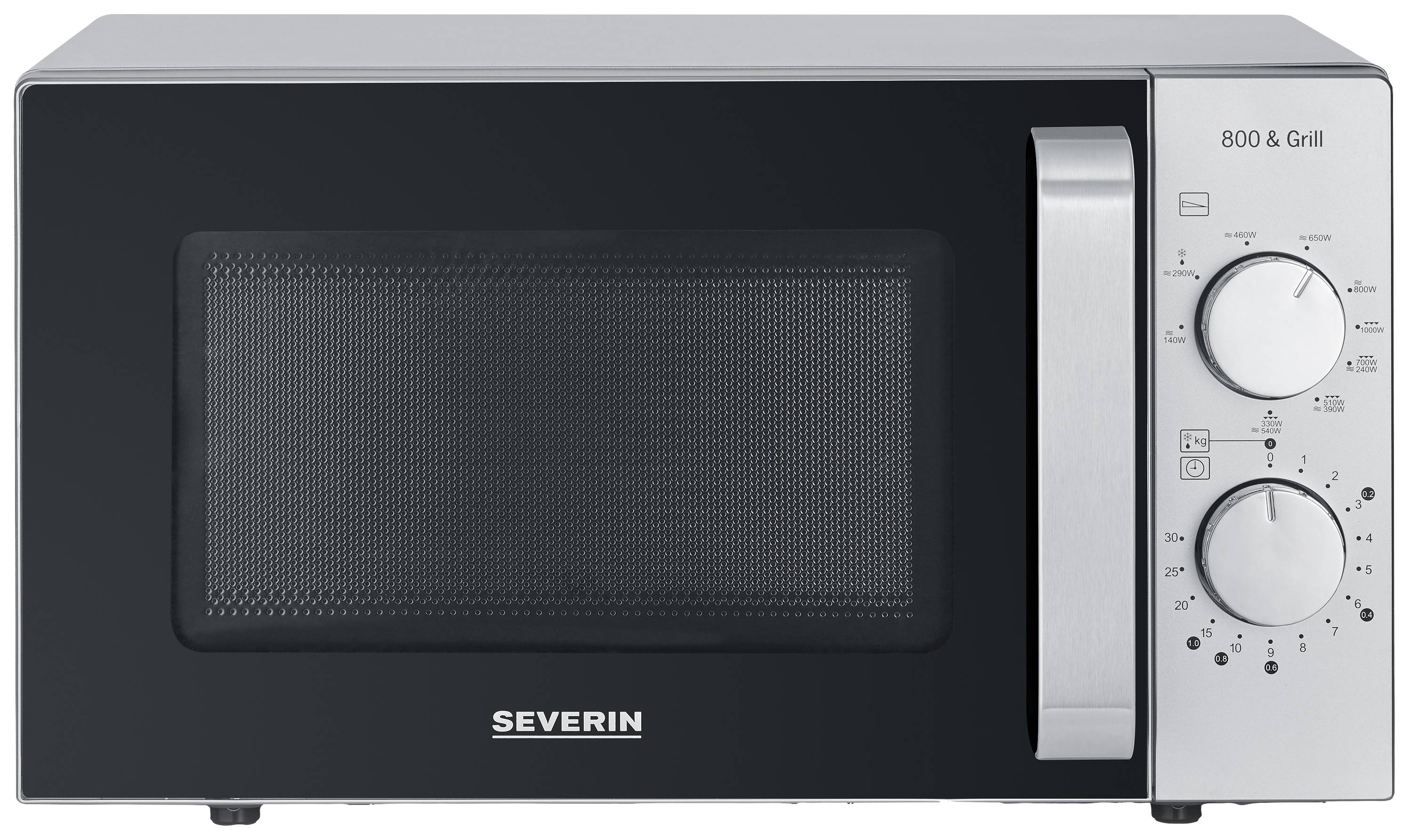 Einbau Mikrowelle Mit Heißluft Und Grill Ohne Drehteller Severin MW 7768 Mikrowelle Schwarz/Edelstahl 800W Grillfunktion, ohne