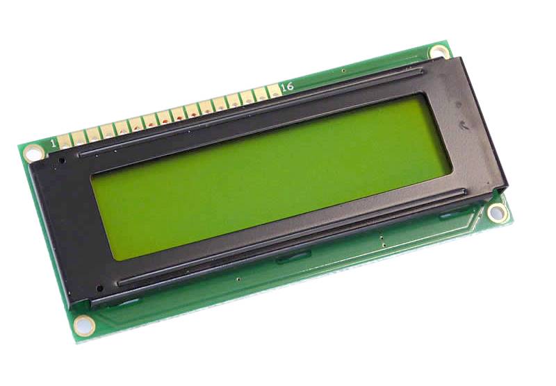 Display Elektronik LCD-Display Schwarz Gelb-Grün (B x H x T) 80 x 36 x 10.5mm DEM16216SYH-PY-CYR