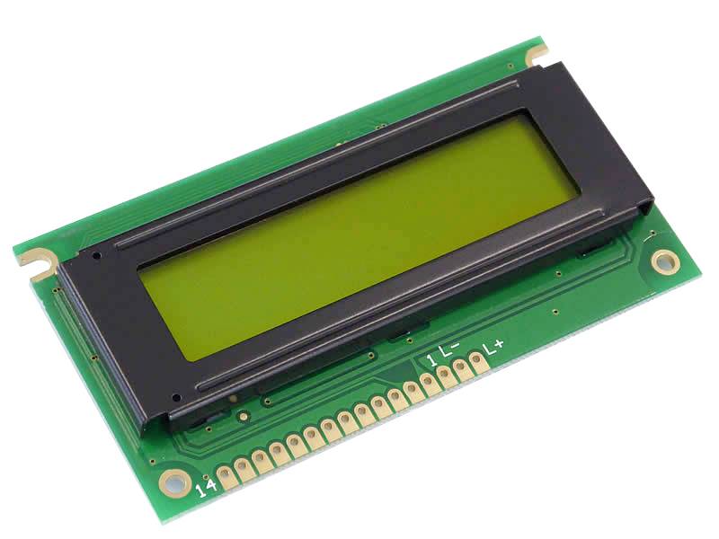 Display Elektronik LCD-Display Schwarz Gelb-Grün (B x H x T) 84 x 44 x 10.5mm DEM16217SYH-PY-CYR