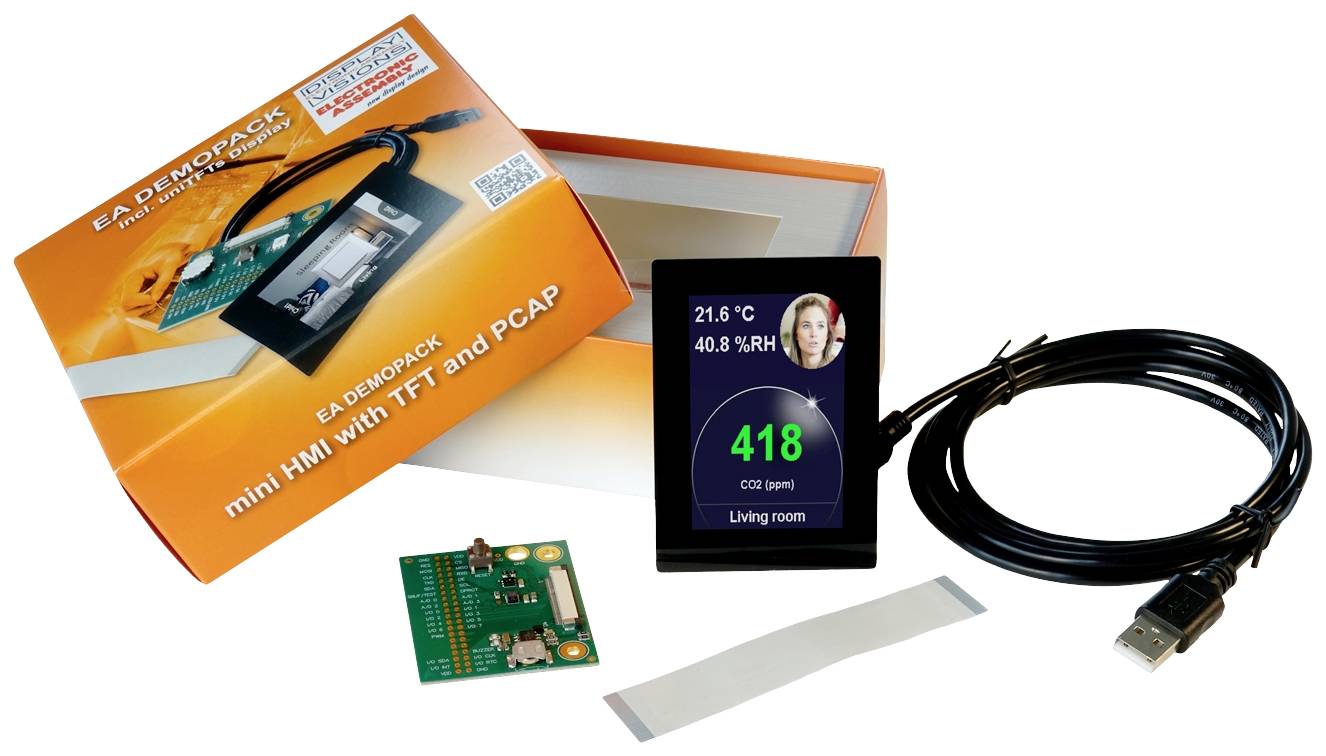 Display Elektronik Display-Entwicklungstool DEMOPACK mit CO2 Messung