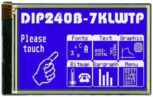 Display Elektronik Grafik-Display Weiß 240 x 128 Pixel (B x H x T) 113.00 x 70.00 x 11.8mm