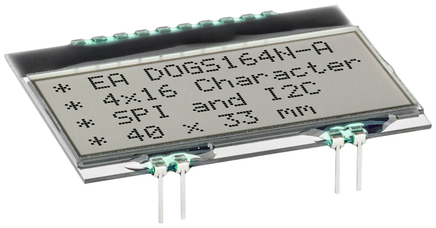 Display Elektronik LCD-Display Schwarz (B x H x T) 40 x 30.48 x 2.6mm