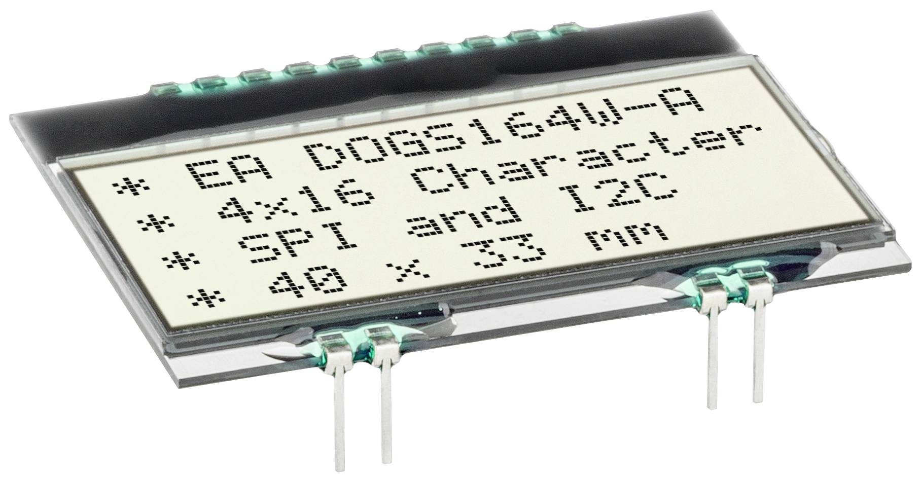 Display Elektronik LCD-Display Schwarz (B x H x T) 40 x 30.48 x 2.6mm