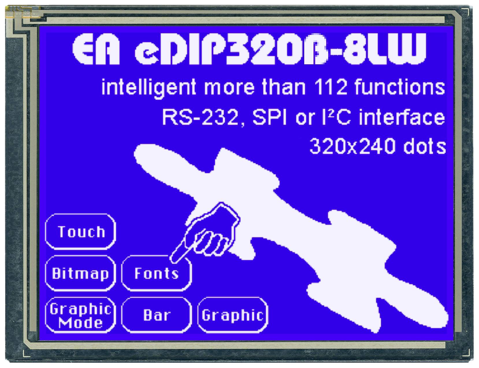Display Elektronik Grafik-Display Weiß 320 x 240 Pixel (B x H x T) 137.80 x 105.30 x 10.1mm