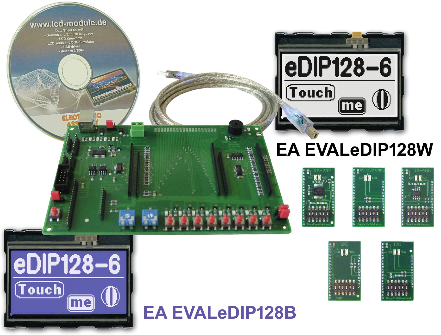 Display Elektronik Display-Entwicklungstool EAEVALEDIP128W