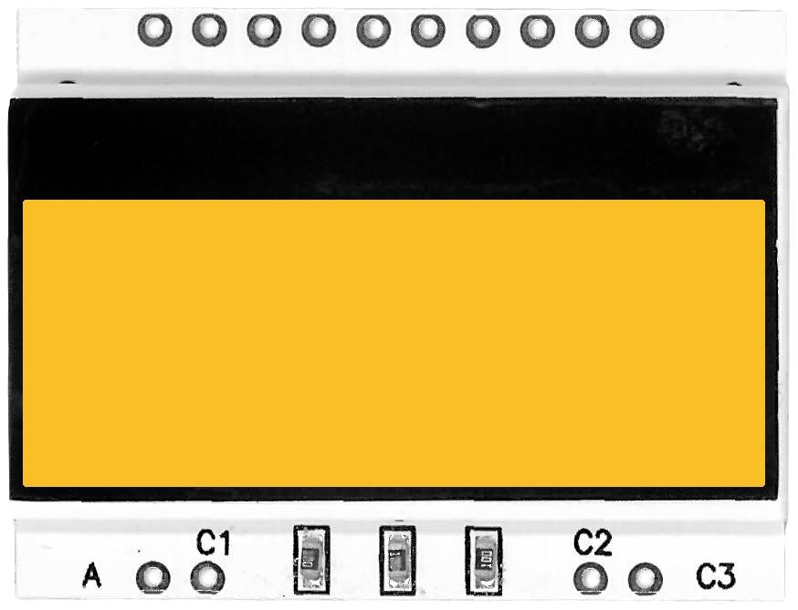 Display Elektronik Hintergrundbeleuchtung Amber
