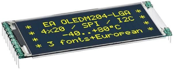 Display Elektronik OLED-Modul Gelb Schwarz (B x H x T) 61 x 28 x 2.4mm