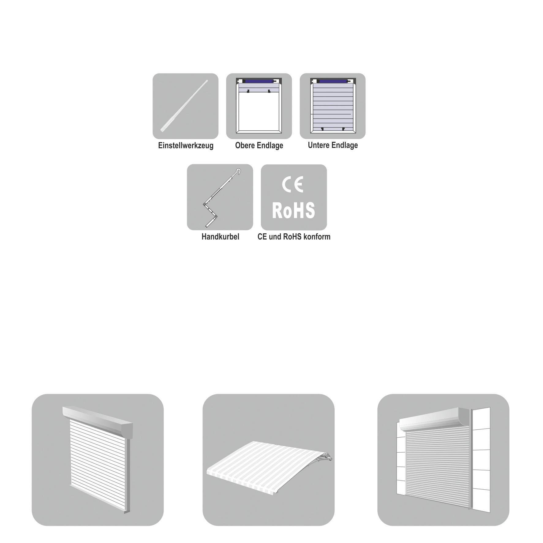 Heicko ERN1060-50 Rohrmotor 60mm 113kg 205W 50 Nm