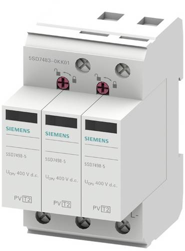 SIE 5SD74 600 - Photovoltaik-Ableiter, 2+V Schaltung, 600 V DC