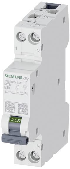'Siemens Leitungsschutzschalter 5SL6010-6MF, 10A, 1-polig, mit Kippschalter in Position 