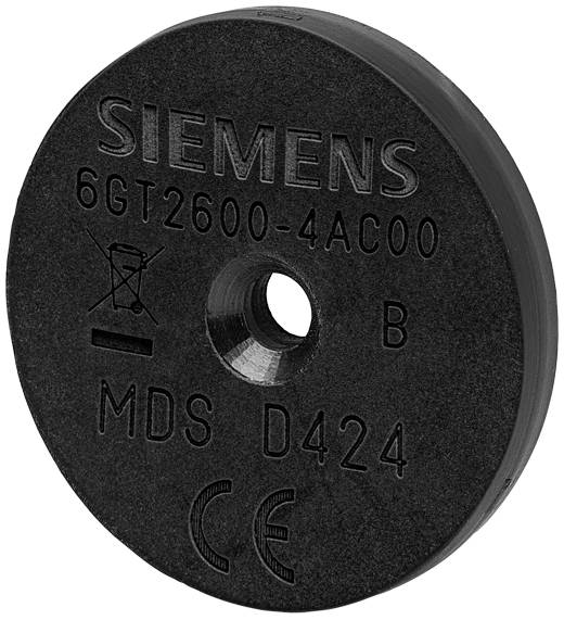 Runder RFID-Transponder von Siemens, Modell: 6GT2600-4AC00, mit CE-Kennzeichnung. Hauptsächlich verwendet für industrielle Anwendungen.