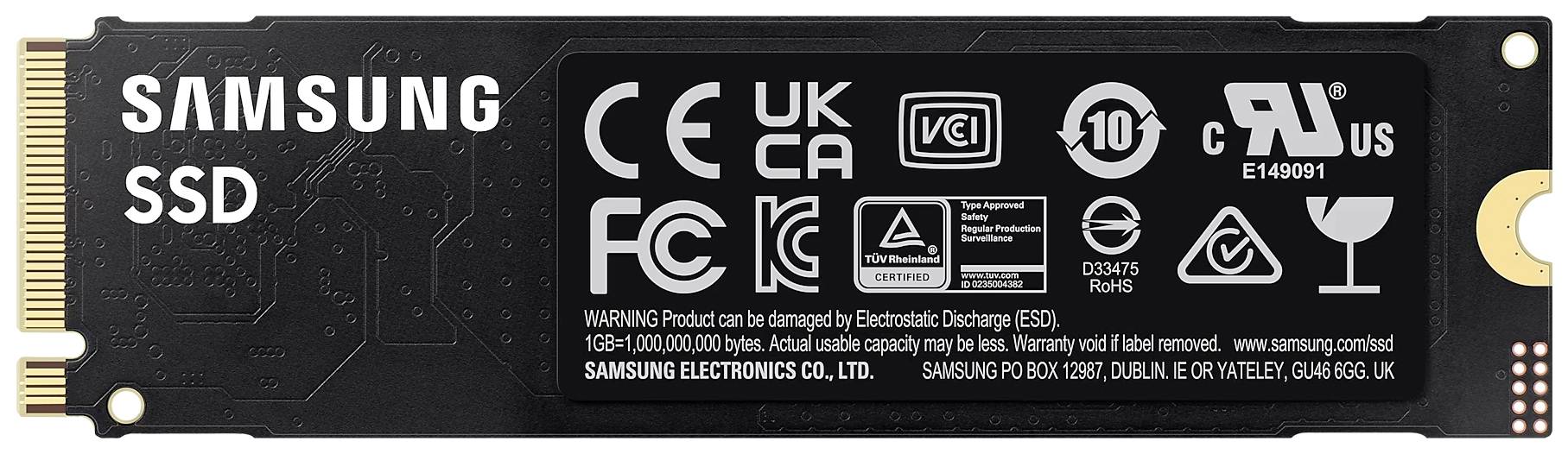 Samsung 990 EVO 1TB Interne M.2 PCIe NVMe SSD 2280 M.2 NVMe PCIe 4.0 x4, M.2 NVMe PCIe 5.0 x2 Retail MZ-V9E1T0BW