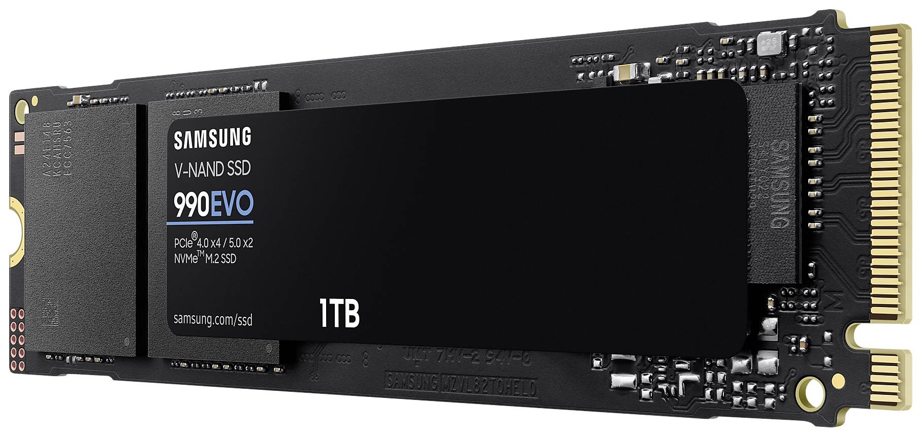 Samsung 990 EVO 1TB Interne M.2 PCIe NVMe SSD 2280 M.2 NVMe PCIe 4.0 x4, M.2 NVMe PCIe 5.0 x2 Retail MZ-V9E1T0BW