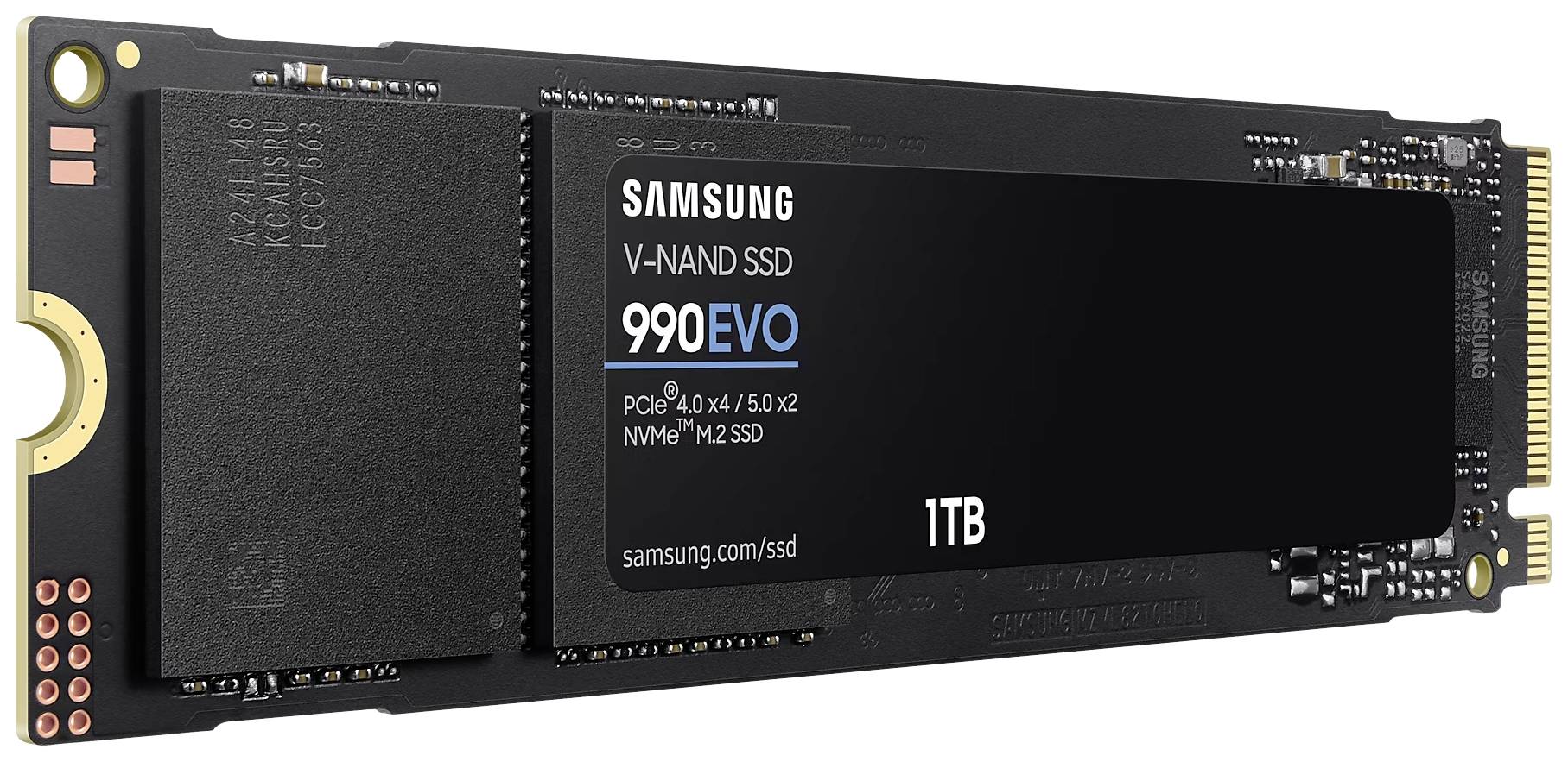Samsung 990 EVO 1TB Interne M.2 PCIe NVMe SSD 2280 M.2 NVMe PCIe 4.0 x4, M.2 NVMe PCIe 5.0 x2 Retail MZ-V9E1T0BW