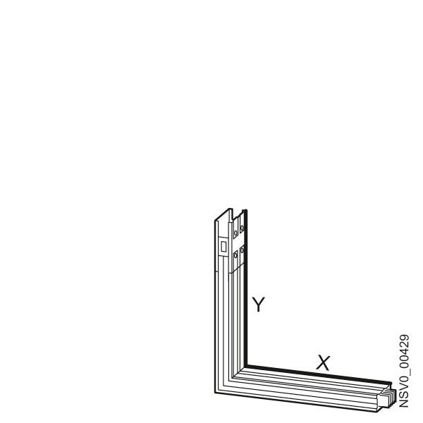 Diagramm eines Winkelprofils mit den Achsen X und Y, markiert zur Orientierung.