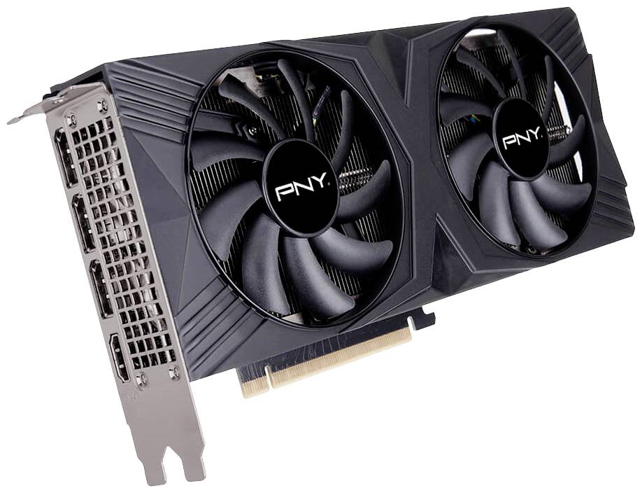 PNY Grafikkarte Nvidia GeForce RTX 4070 Super LED OC 12 GB GDDR6X-RAM PCIe x16 HDMI®, DisplayPort NVIDIA G-Sync, Übertaktet / Overclocked