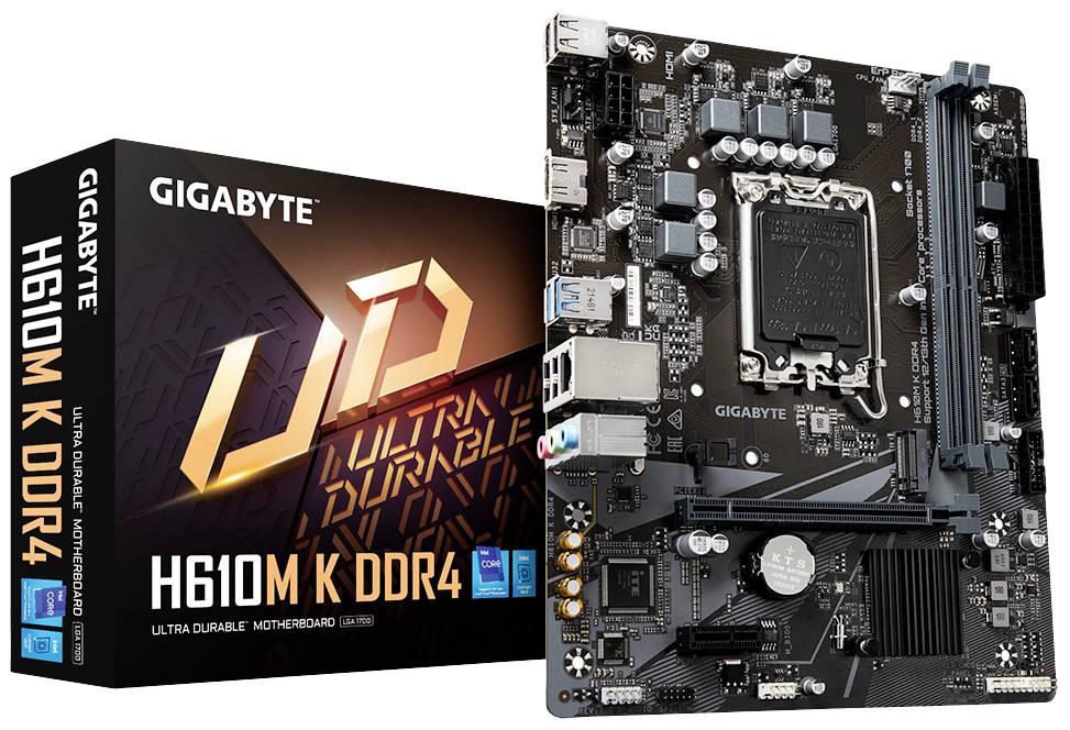 Gigabyte H610M K DDR4 Mainboard Sockel (PC) Intel® LGA 1700 Formfaktor (Details) Micro-ATX Mainboard-Chipsatz Intel® H610