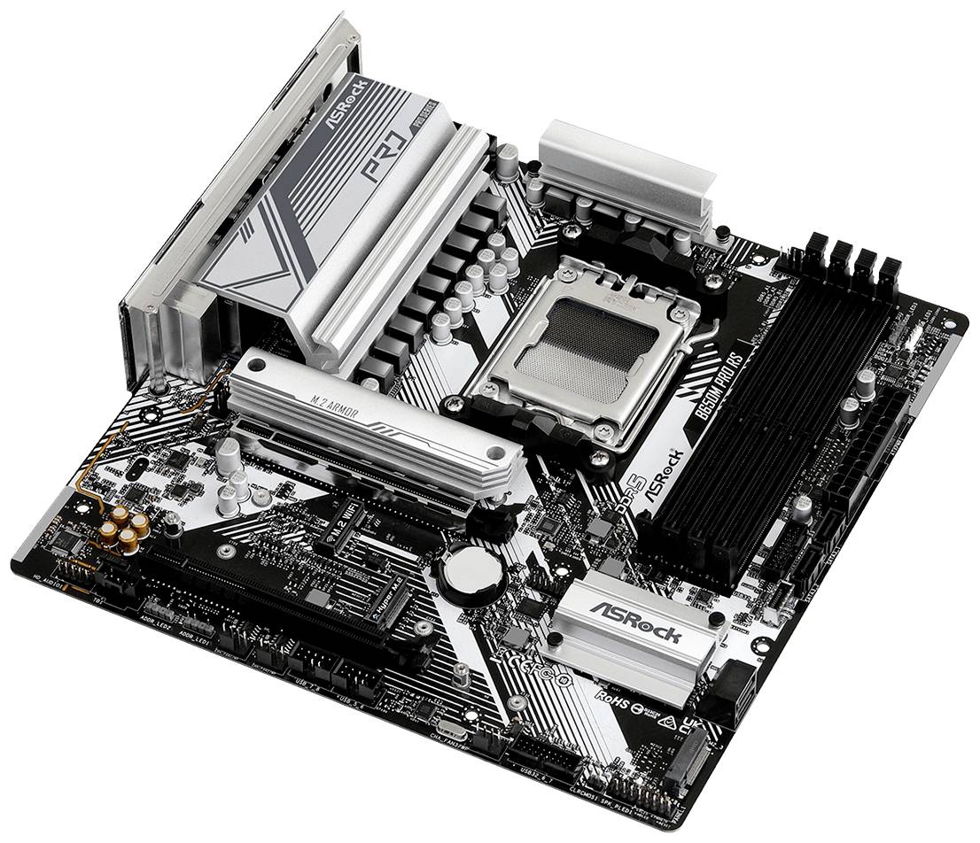 ASRock B650M Pro RS Mainboard Sockel (PC) AMD® AM5 Formfaktor (Details) Micro-ATX Mainboard-Chipsatz AMD® B650