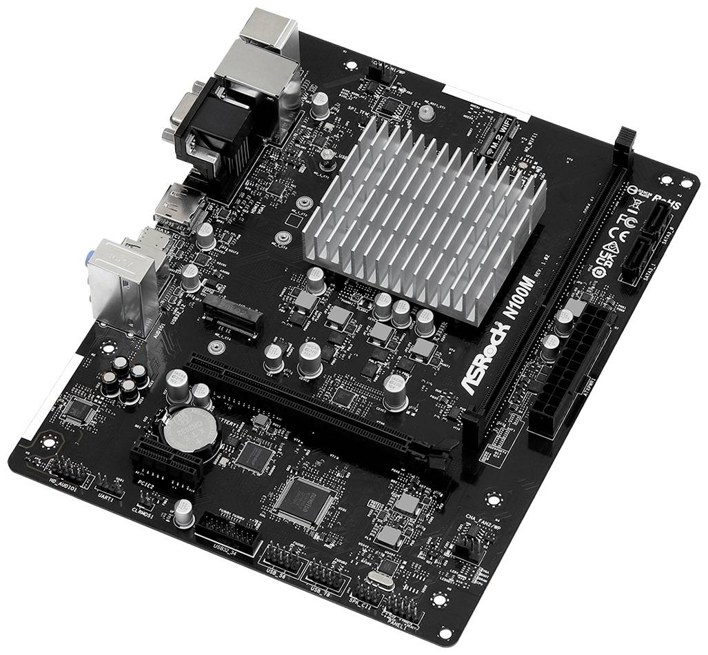 ASRock N100M - Motherboard - micro ATX - Intel N-series N100 - USB 3.2 Gen 1,